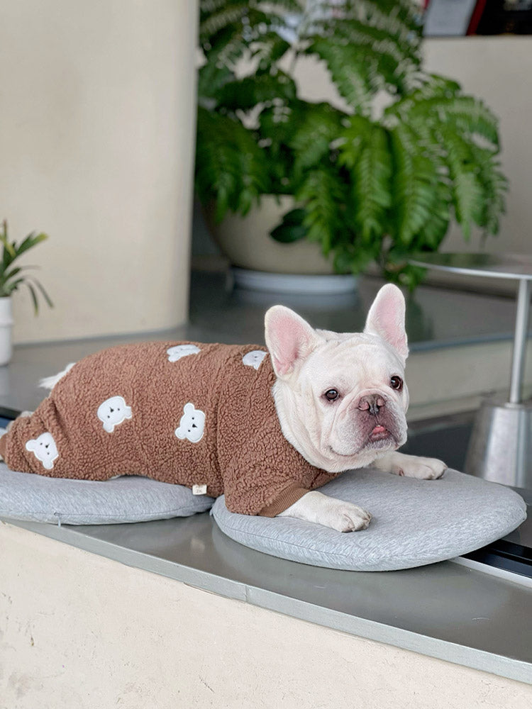 Dog Brown Bear Pajamas- so WARM - Frenchiely