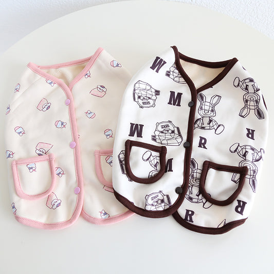 Dog Bunny Vest Jacket with Fleece-lined - Frenchiely