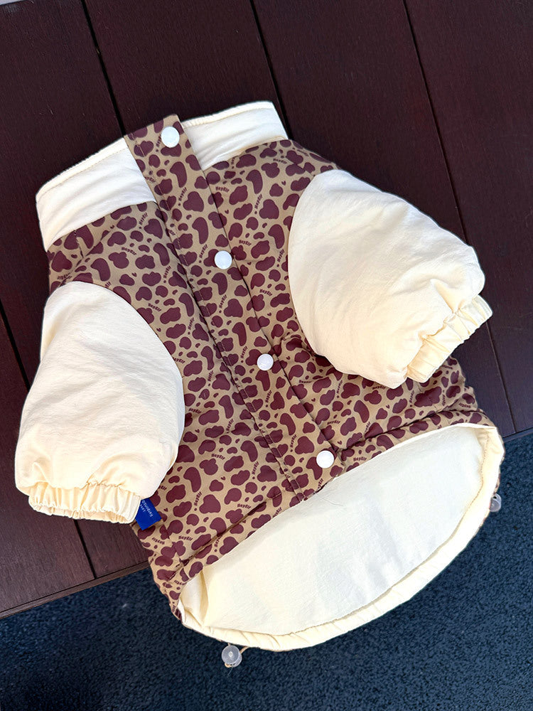 Dog Cartoon Winter Jacket for Chunky French BUlldogs