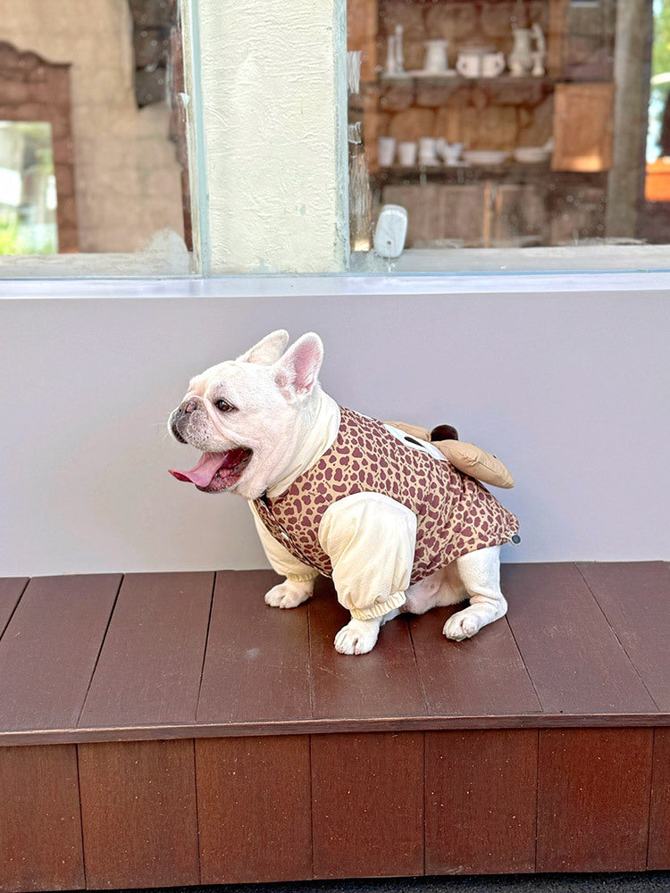 Dog Cartoon Winter Jacket for Chunky French BUlldogs