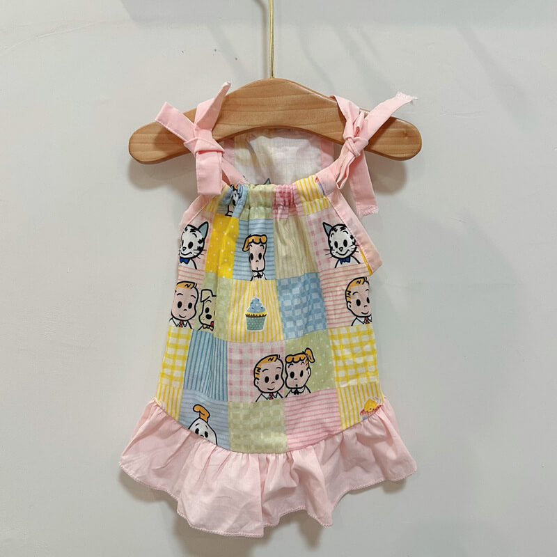 Dog Cartoonpink Dress for small medium dogs by Frenchiely