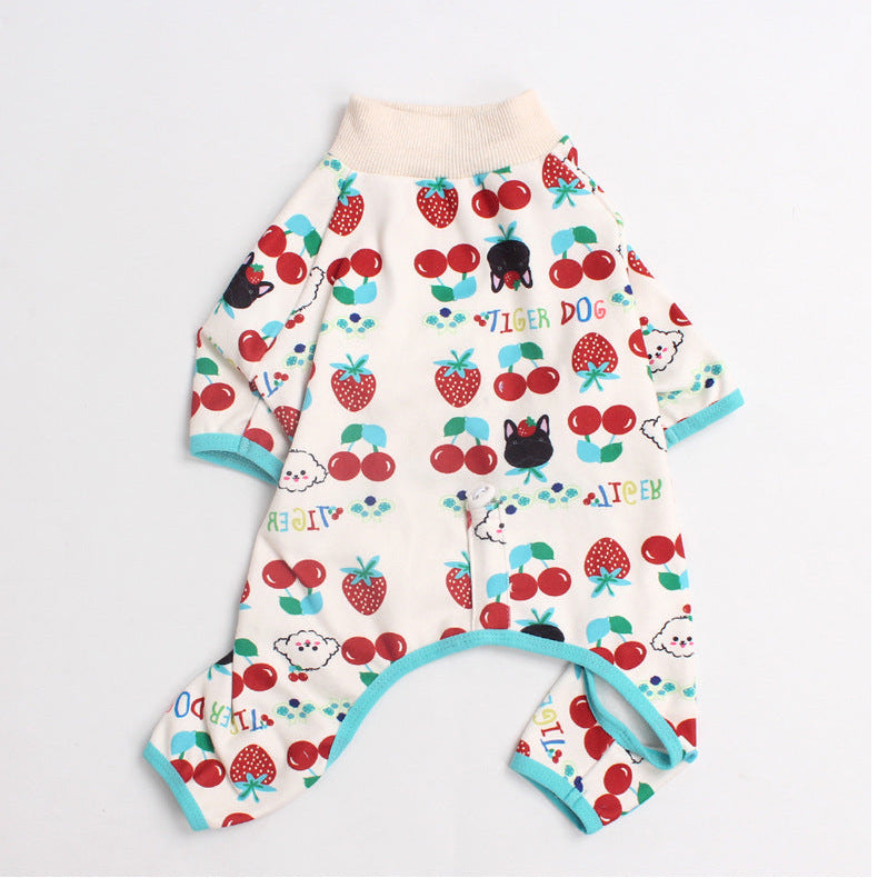 Cartoon Print Onesie Cherry dogcartoonprintonesiepajamasformediumdogsbyFrenchiely_10