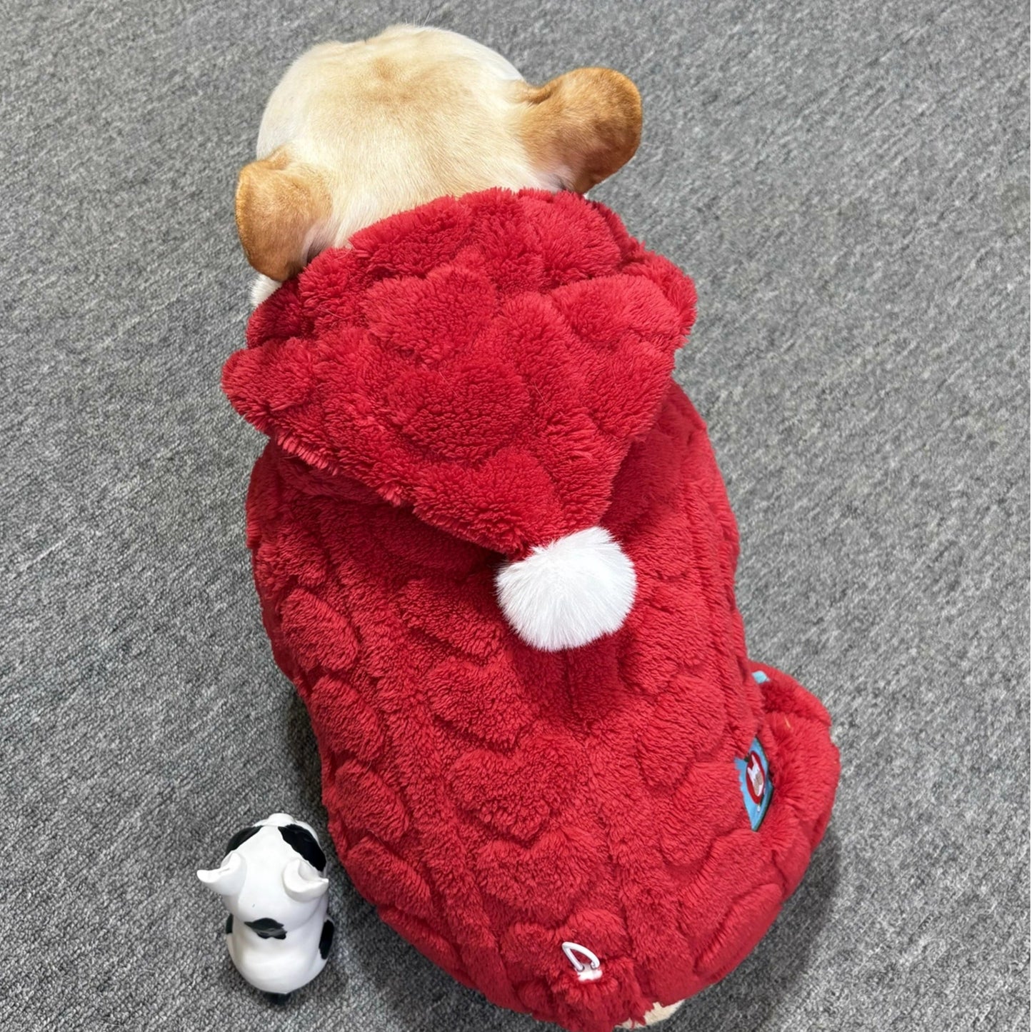 Warm Red Christmas Hooded PJs dogchristmaswarmclothesformediumfrenchbulldogs_7