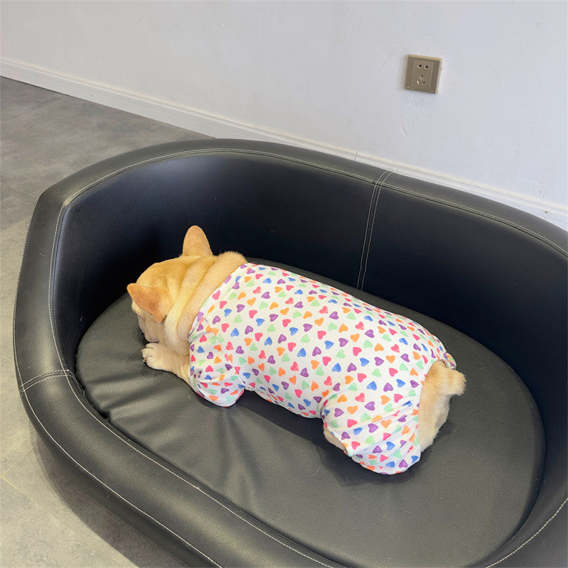 Dog Heart Onesie Pajamas for small medium dogs by Frenchiely