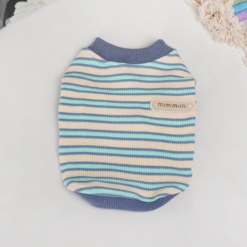 Cotton Stripe Vest Shirt