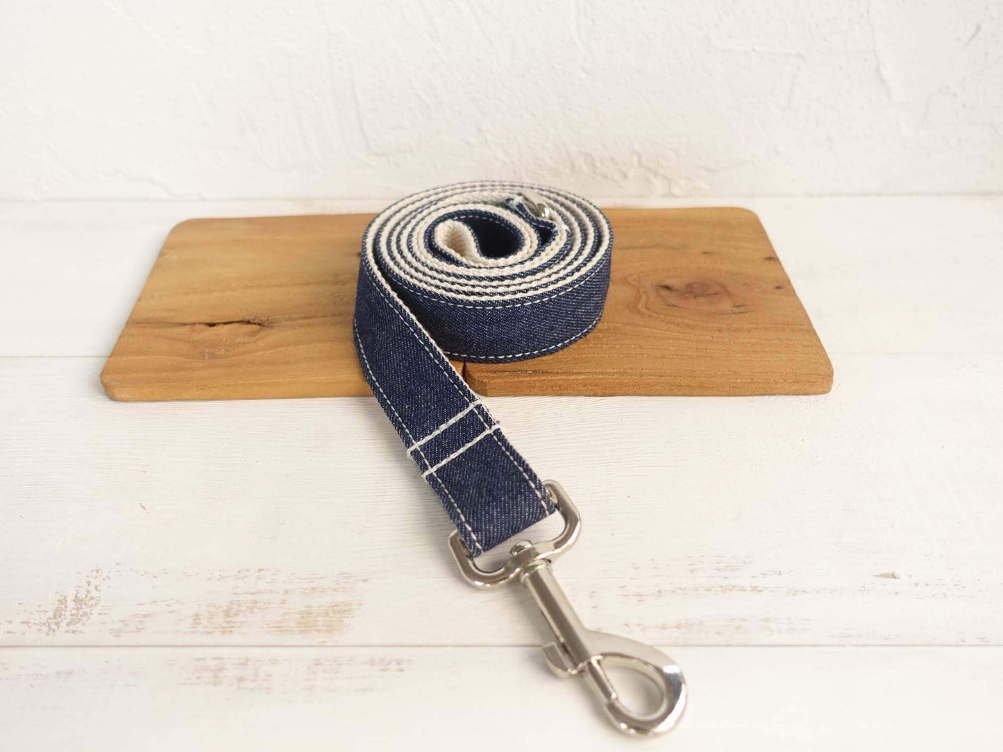 Dog Blue Denim Collar Leash Set - Frenchiely