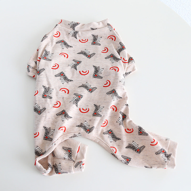 Dog Cartoon Crocodile Onesie Pajamas - Frenchiely