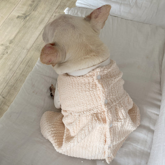 Warm Dress Beige dogdressformediumdoginwinter_1