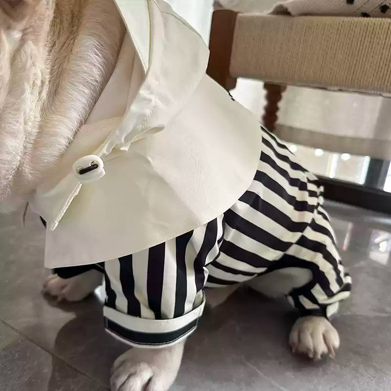 Black & Stripe Onesie Raincoat