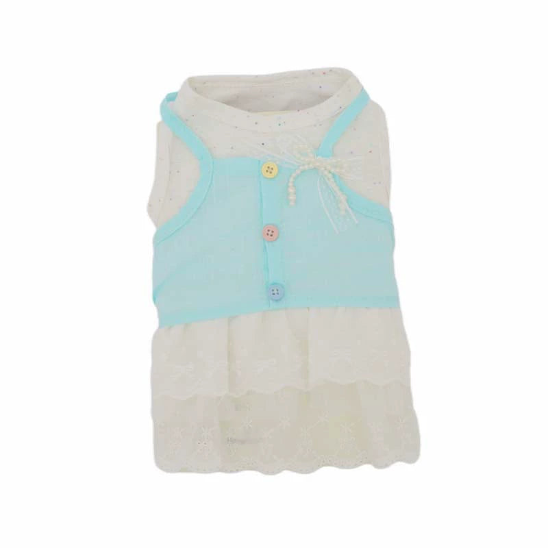 Faux Two Piece Cotton Lace Dress