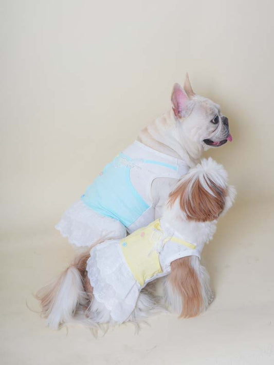 Faux Two Piece Cotton Lace Dress