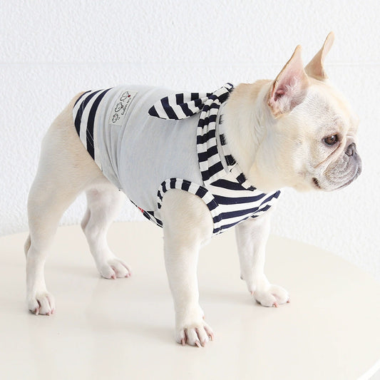 Dog Stripe Navy Shirt dogfauxtwopiecestripenavyshirtformediumdogbreedsbyFrenchiely_3