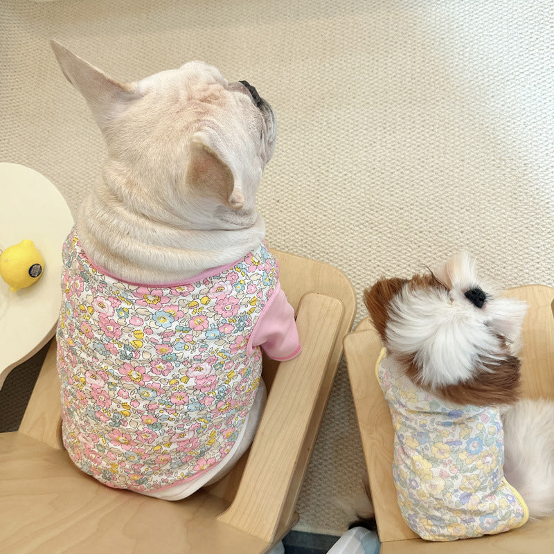 Dog Winter Floral Jacket for small medium dogs by Frenchiely