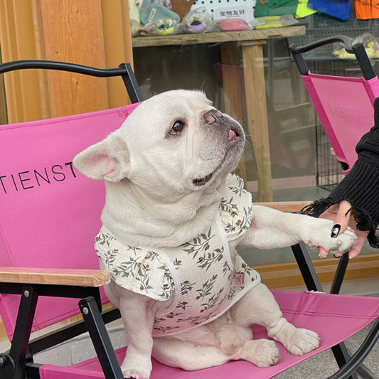 Beige Floral Shirt dogfloralshirt_7