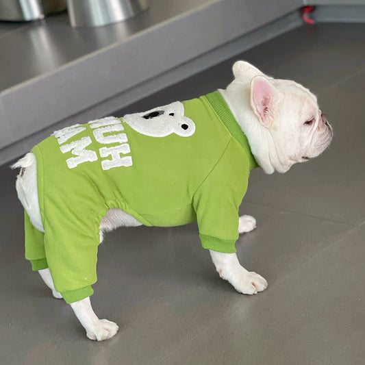 Dog Winter Green Bear Pajamas - Frenchiely