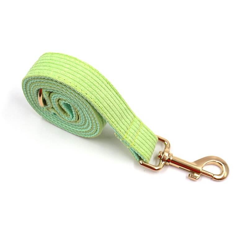 Dog Green Corduroy Leash - Frenchiely