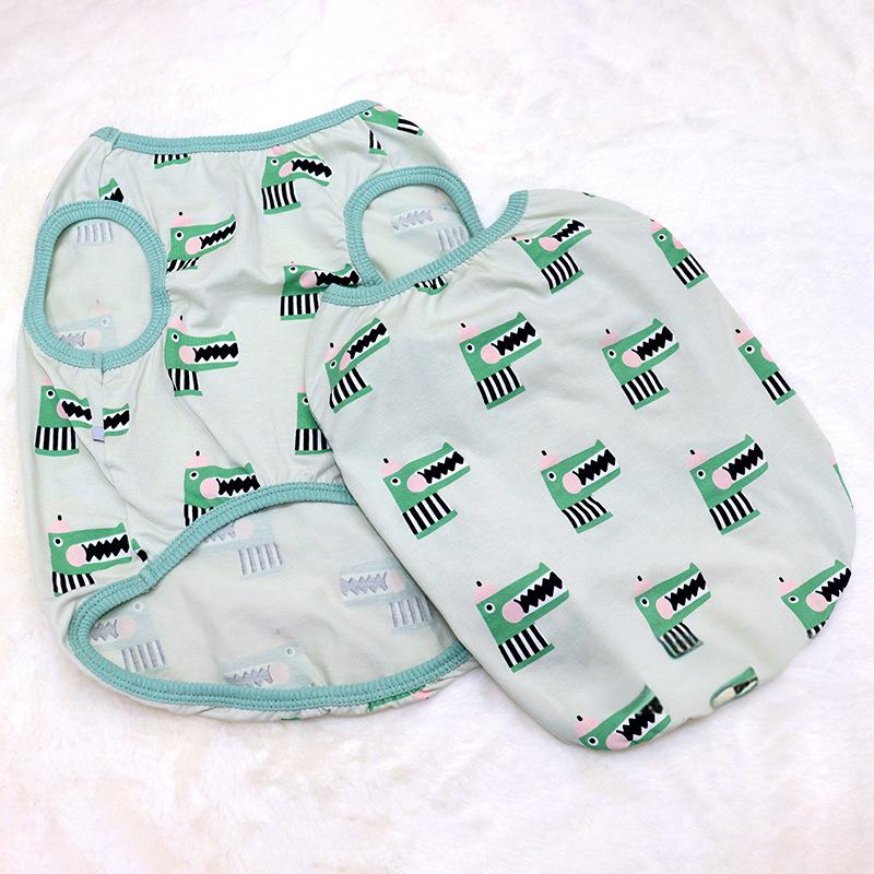 Dog Green Crocodile Shirt FOR small medium dogs by Frenchiely