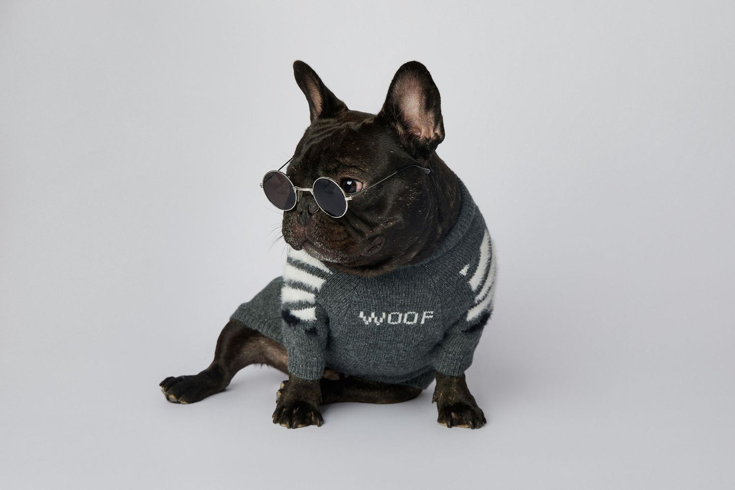 Dog Grey Woof Sweater - Frenchiely