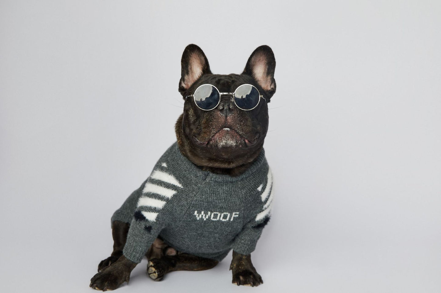 Dog Grey Woof Sweater - Frenchiely