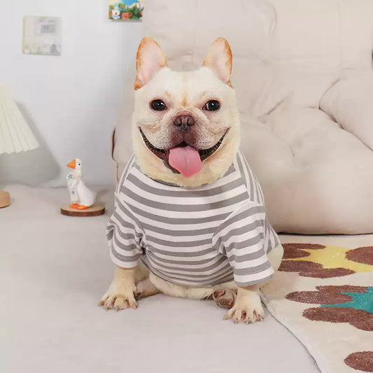 Grey Stripe Cotton Shirt