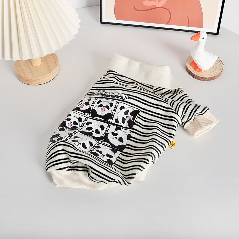 Dog Black Stripe Panda Shirt - Frenchiely