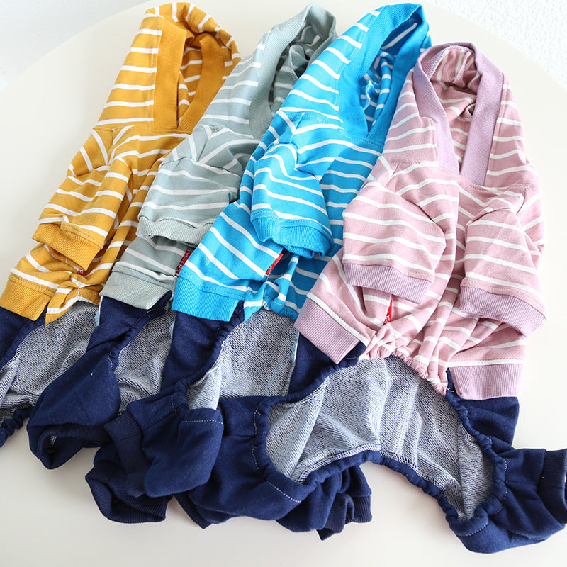 Stripe Hooded Onesie