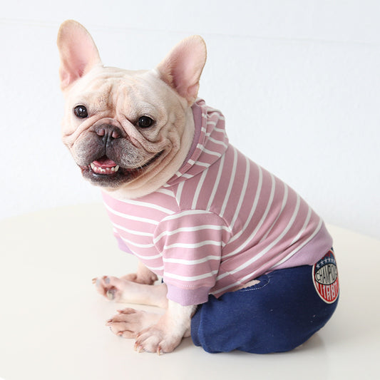 Stripe Hooded Onesie