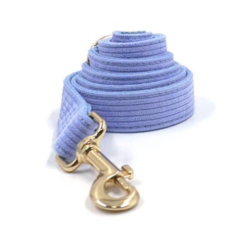 Dog Lilac Corduroy Leash - Frenchiely