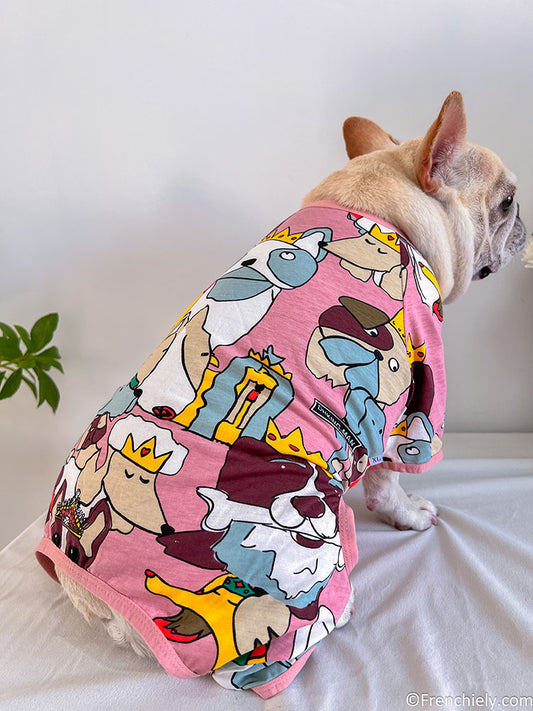 dog cartoon dog onesie pajamas for small medium dogs by frenchiely