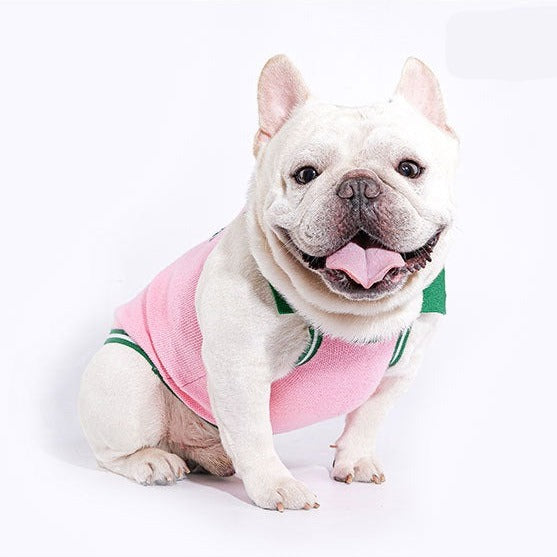 Dog pink Knitted Shirt for small medium dogs by Frenchiely