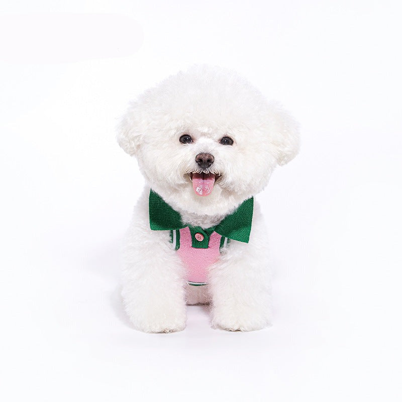 Dog pink Knitted Shirt for small medium dogs by Frenchiely