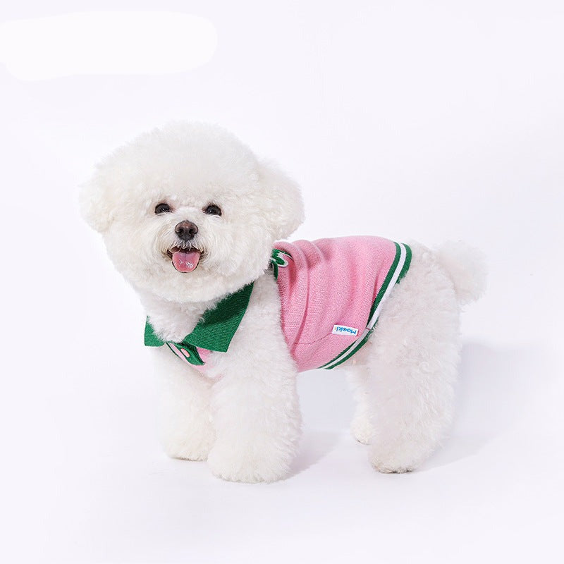 Dog pink Knitted Shirt for small medium dogs by Frenchiely