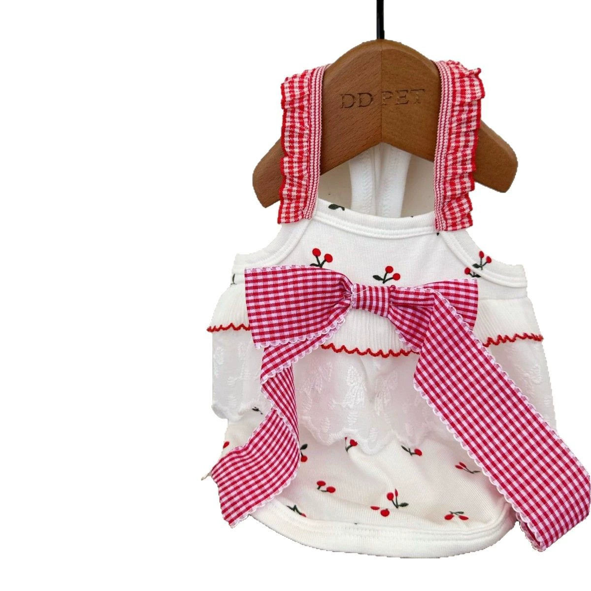 Cotton Red Houndstooth Cherry Shirt