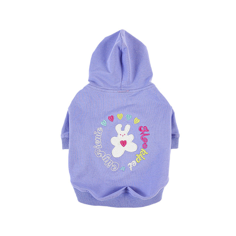 dog pink flower hoodie for small medium dogs by Frenchiely