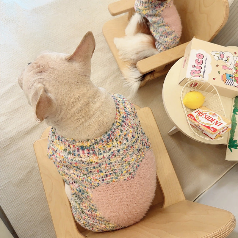 Dog Pink Heart Sweater Vest for small medium dogs by Frenchiely.com