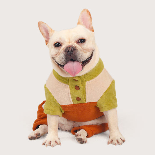Dog Winter Warm Onesie PJs dogpinkonesiepajamasforfrenchbulldogsbyfrenchiely_5