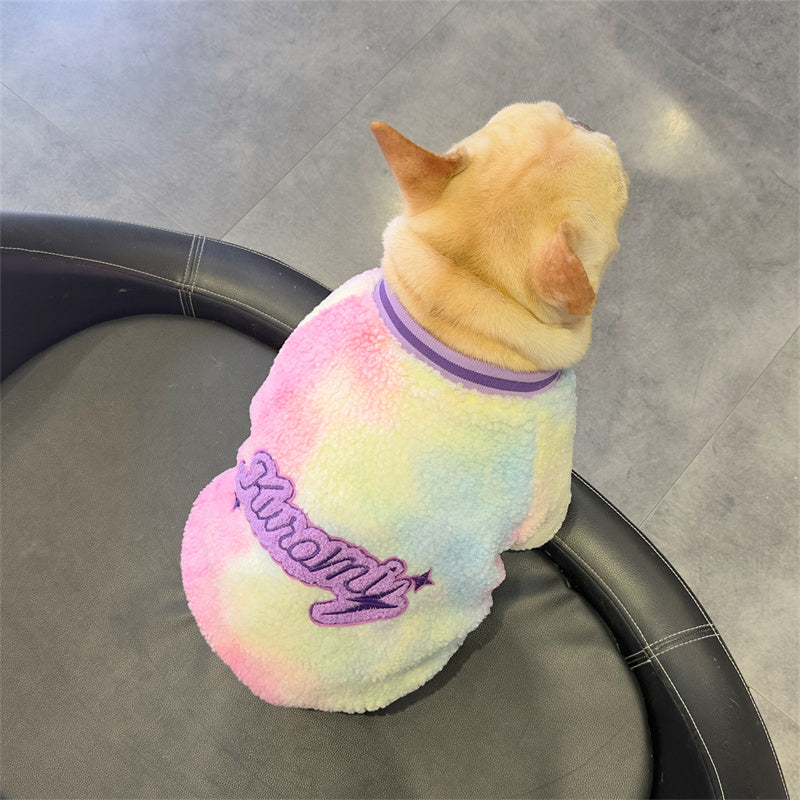 Dog Pink Pastel Hooded Coat for French Bulldogs