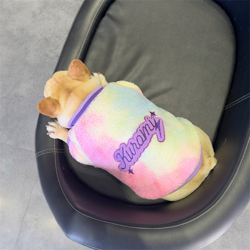 Dog Pink Pastel Hooded Coat for French Bulldogs