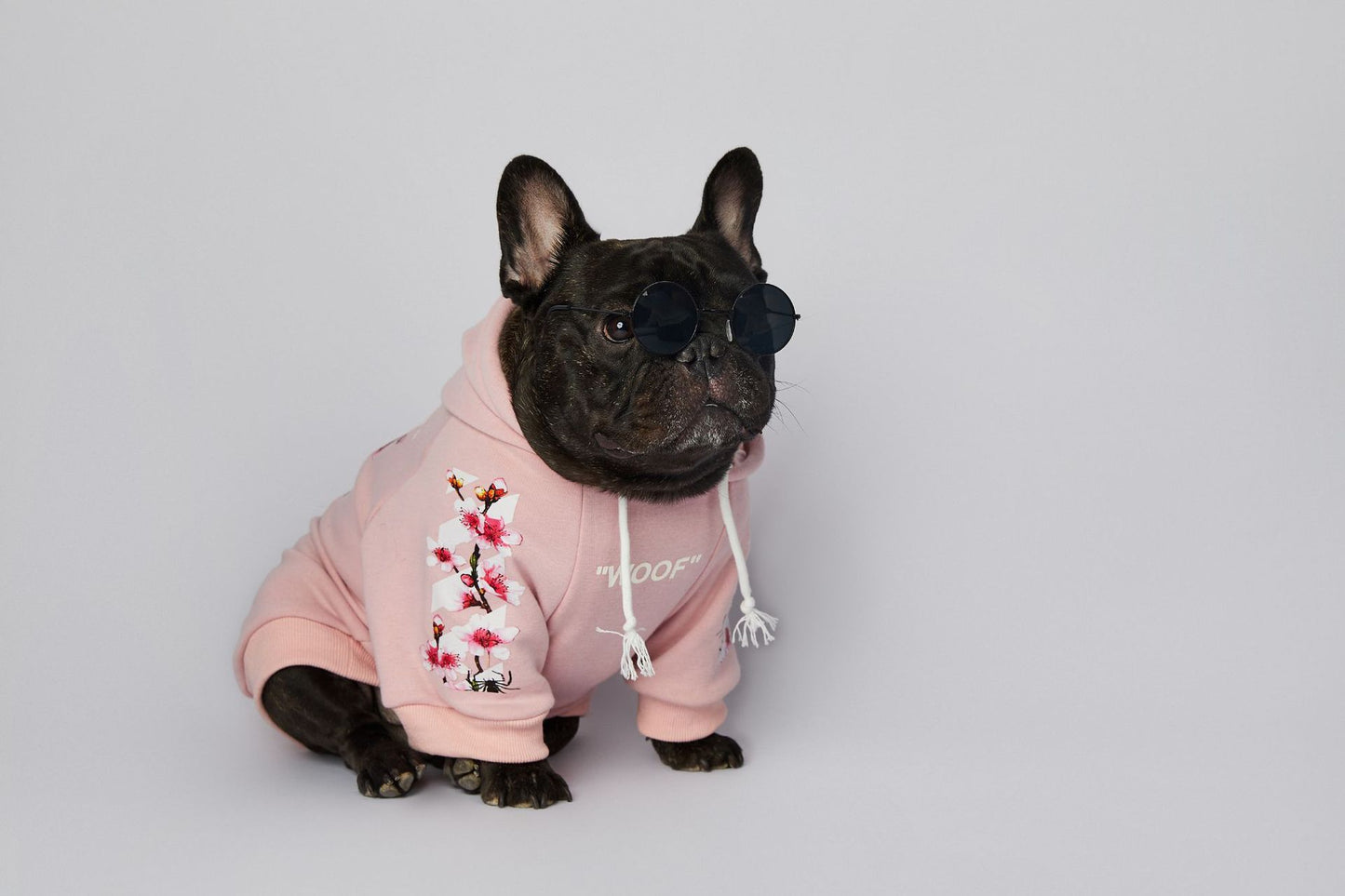 Dog Pink Woof Hoodie - Frenchiely