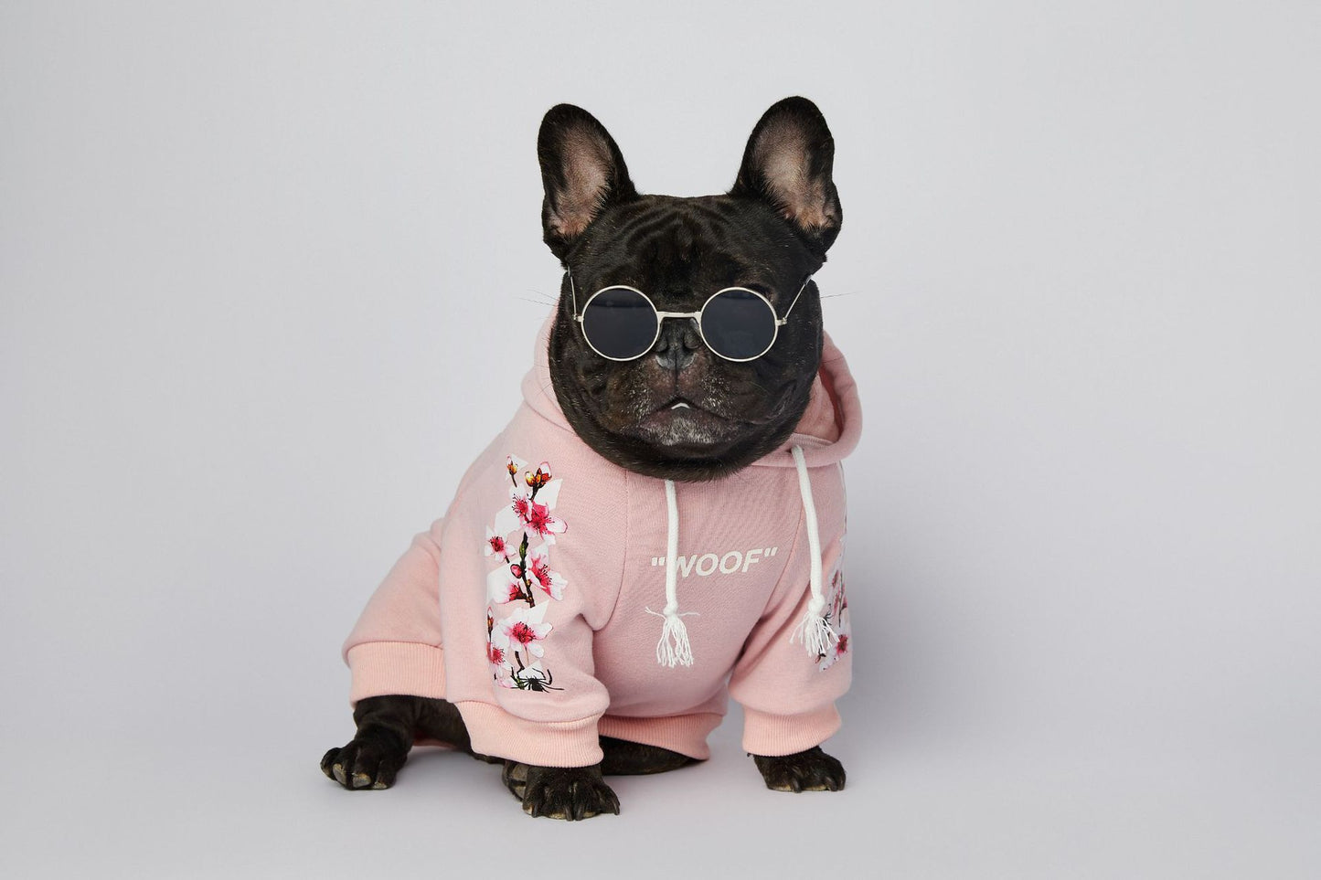 Dog Pink Woof Hoodie - Frenchiely