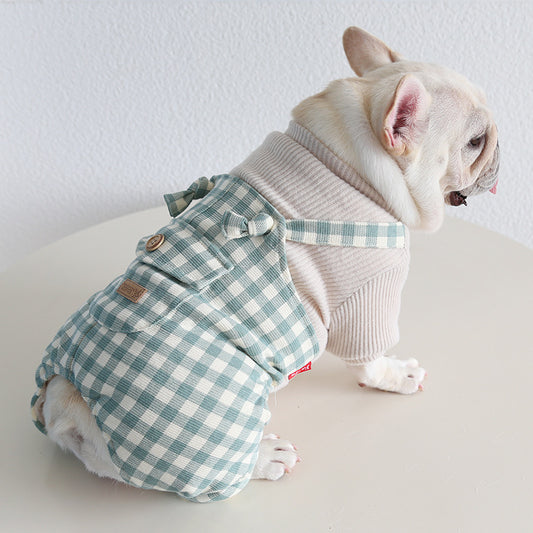 Frenchie Puppy Leopard Onesie Pajamas for medium dogs by Frenchiely