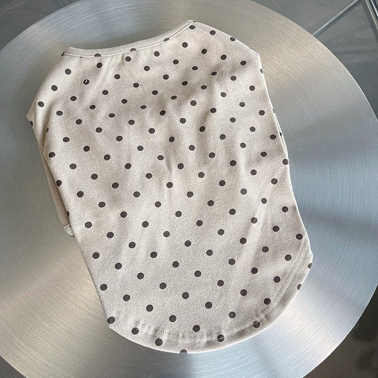 Dog Stretchy Polka Cotton Shirt for Medium dogs by Frenchiely