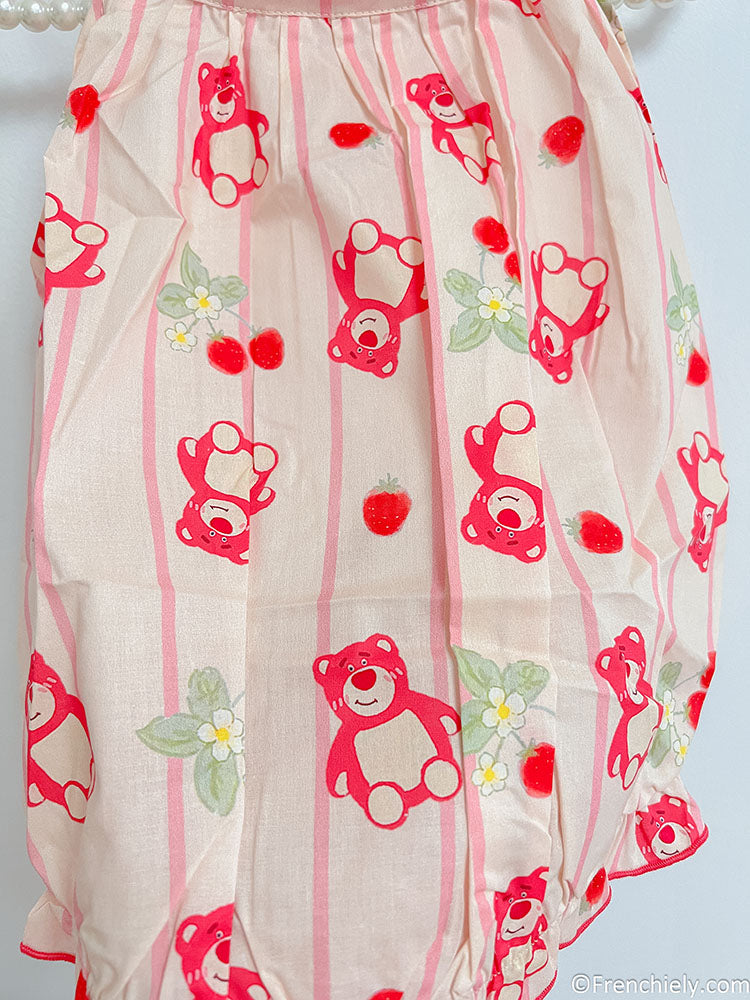 dog pink bear shirt dress for small medium dogs by frenchiely