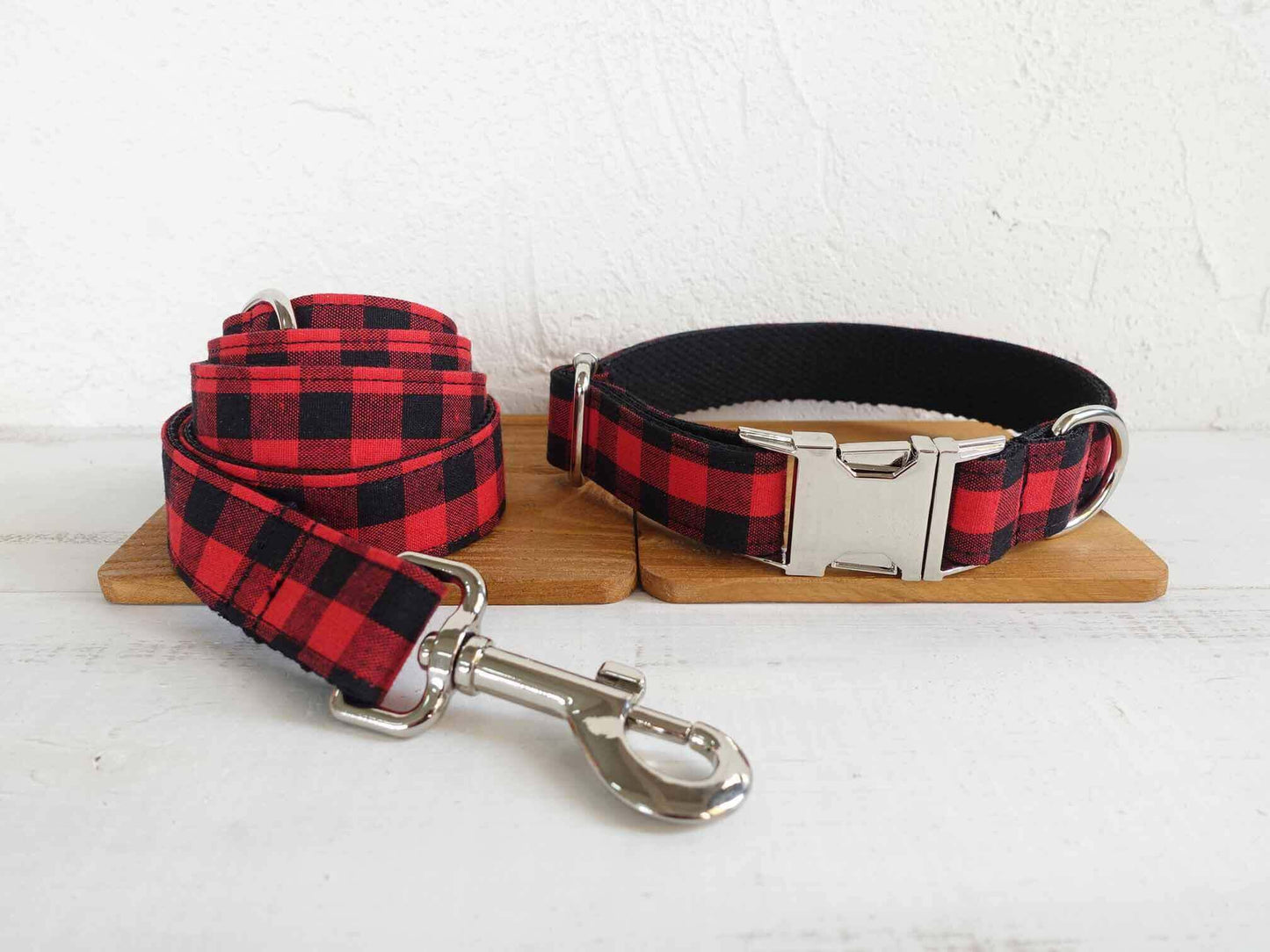 Dog Red Buffalo Leash - Frenchiely
