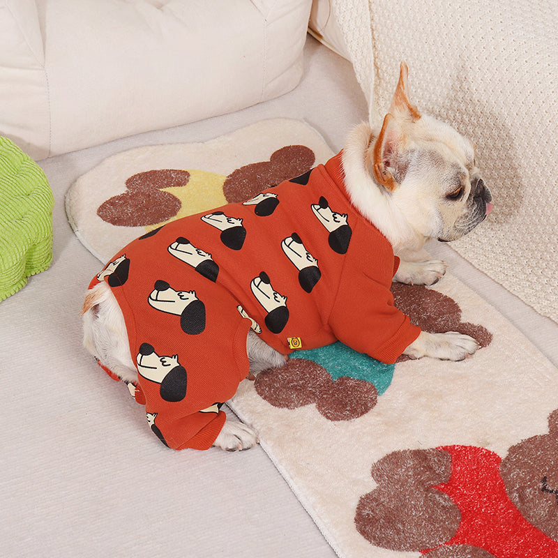 Dog Red Dog Onesie PJs for small medium dog breeds