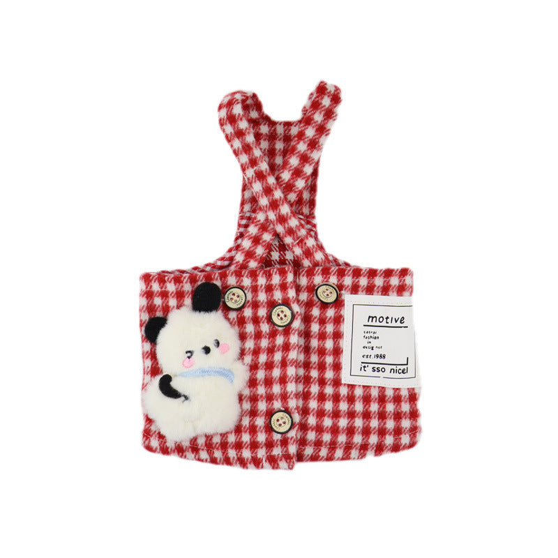 Red Plaid Overalls dogredplaidoverallsformediumdogsbyfrenchiely_1