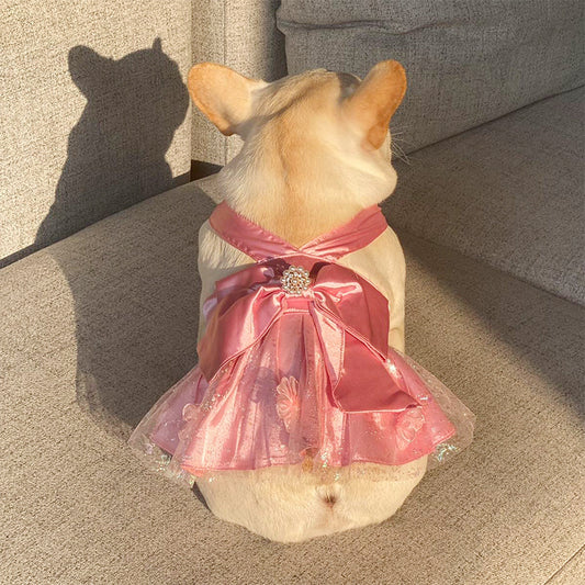 Pink Wedding Dress dogsilkypartydressforsmallmediumdogbreeds_1