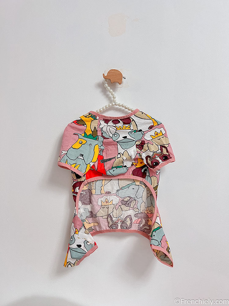dog cartoon dog onesie pajamas for small medium dogs by frenchiely