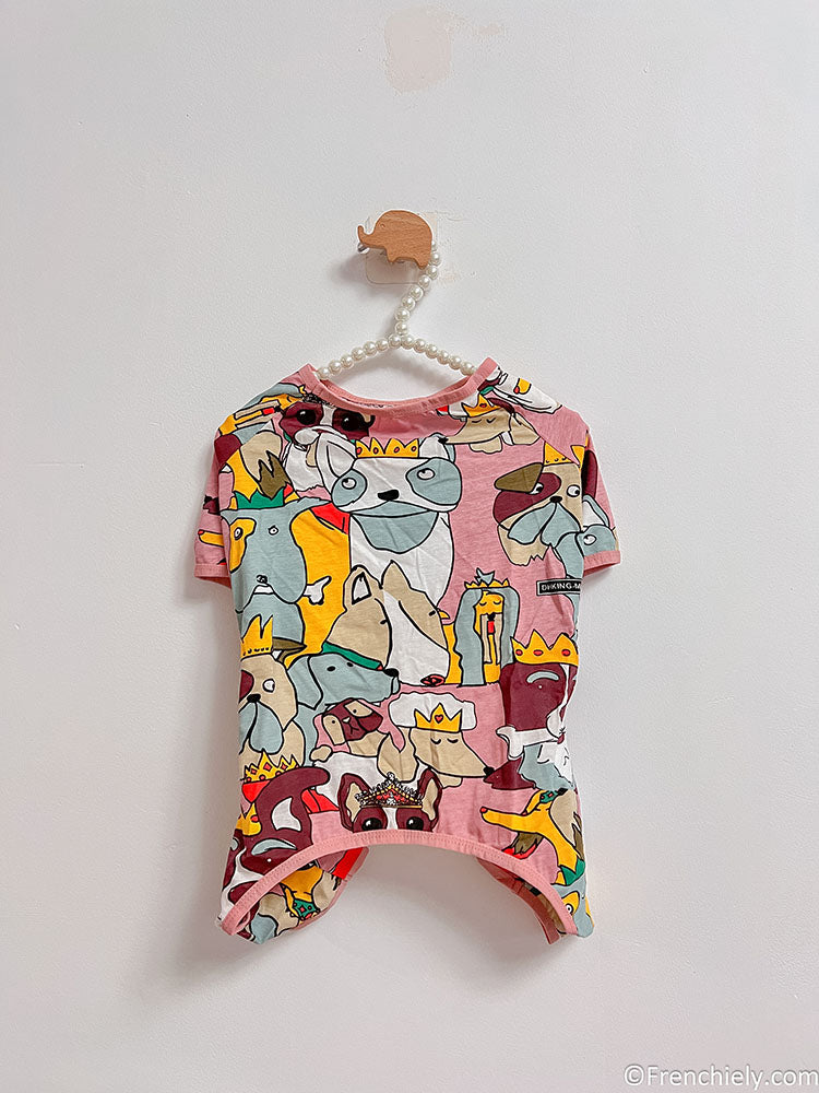 dog cartoon dog onesie pajamas for small medium dogs by frenchiely