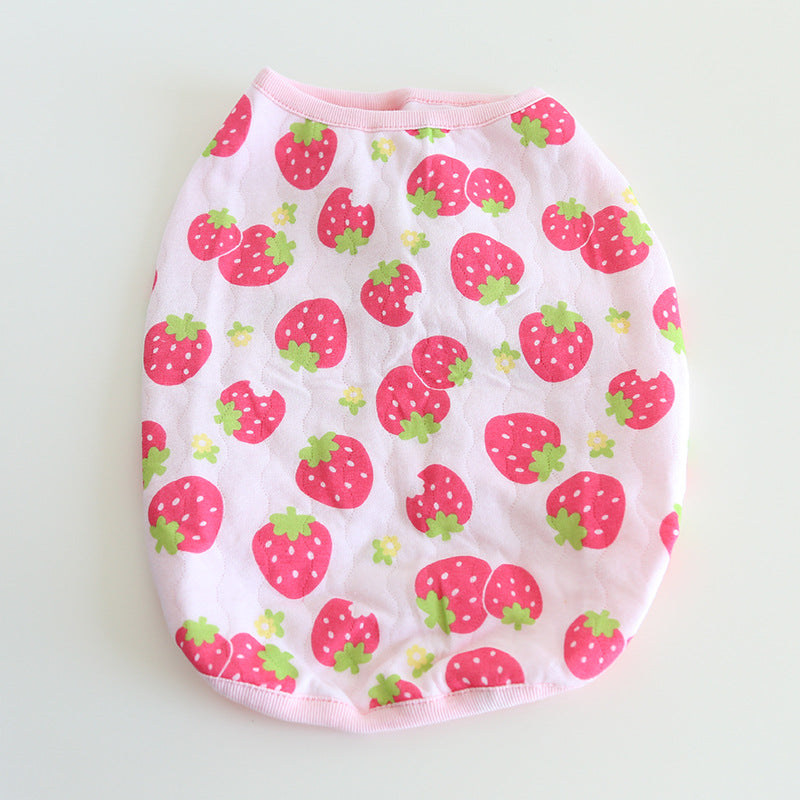 Dog Strawberry Shirt for Small Medium Dogs by Frenchiely